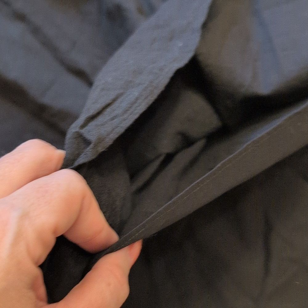 NWT Everlane The Gauze Smock Dress Black Midi Length Square Neck Size L - Picture 8 of 13